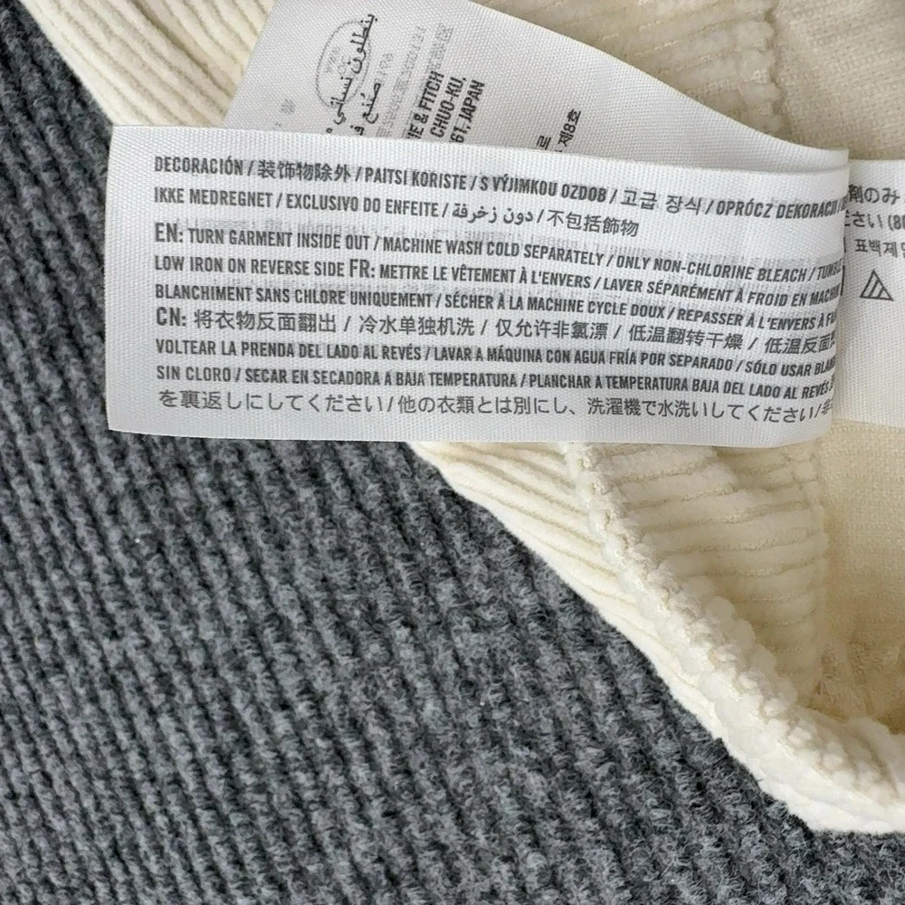 Hollister Carpenter Pants Womens 5R Cream Corduroy Ultra High Rise Utility Style
